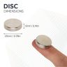 20mm dia x 5mm thick N42 Neodymium Magnet - 7.3kg Pull