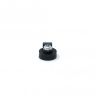 18mm dia x 6mm high Rubber Coated Cable Holding Magnet With 3.1mm Cable Clip - 1.6kg Pull