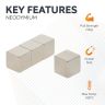 12 x 12 x 12mm thick N42 Neodymium Magnet - 7.4kg Pull