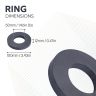 100mm O.D x 50mm I.D x 12mm thick Y30BH Ferrite Ring Magnet - 9kg Pull