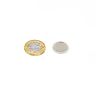16mm dia x 2mm thick Nickel Plated Mild Steel Disc with 3M™ Self-Adhesive