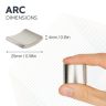 37.5 O.R x 33.5 I.R x 25mm x 4mm thick N42 Neodymium Arc Magnet