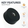 22mm dia x 10mm thick x M5 thread hole Rubber Coated Pot Magnet - 2.6kg Pull