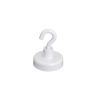 25mm dia Ferrite White Painted Clamping Magnet with M4 Hook  - 4kg Pull