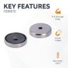 32mm dia x 7mm thick x 5mm c/sink Ferrite Y30BH Pot Magnet - 6.9kg Pull