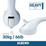 SCREWD 400mm Bathroom Suction Cup Shower and Bath Aid Handle