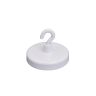 40mm dia Ferrite White Painted Clamping Magnet with M6 Hook - 10.2kg Pull