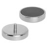 80mm dia x 18mm thick Ferrite Pot Magnet with M10 External Thread - 57kg Pull