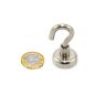 25mm dia Neodymium Clamping Magnet with M5 Hook - 20kg Pull - Licensed Material