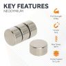 15mm dia x 8mm thick N42 Neodymium Magnet - 6.9kg Pull