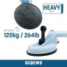 SCREWD 118mm diameter (325mm x 280mm) Quad Suction Lifter - 120kg Pull