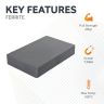 152.4 x 101.4 x 25.4mm thick Y30BH Ferrite Magnet - 20kg Pull