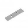 61 x 14.5 x 2mm thick Nickel Plated Mild Steel Plate + 2x 5.25mm c/sunk holes