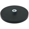 88mm dia x 8mm high Rubber Coated POS Magnet c/w M8 Boss Thread - 45kg Pull