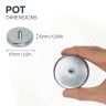 57mm dia x 10mm thick Ferrite Pot Magnet with M5 Internal Thread - 23.7kg Pull