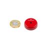 28.6mm dia x 8.7mm thick Alnico Shallow Pot Magnet c/w 4.8mm dia countersunk hole - 5kg Pull