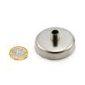 48mm dia x 24mm tall x M8 thread N42 Neodymium Pot Magnet - 95kg Pull