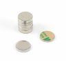 16mm dia x 2mm thick Nickel Plated Mild Steel Disc with 3Mª Self-Adhesive