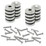 20mm dia x 5mm thick North & South Neodymium Countersunk Magnets & Screws Pack