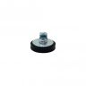 31mm dia x 6mm high Rubber Coated Magnet With 26mm Picture Hook - 5.7kg Pull