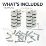 15mm dia x 7.5mm thick North & South Neodymium Countersunk Magnets & Screws Pack