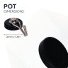 36mm dia Ferrite Pot Magnet with Swivel Hook - 2.3kg Pull