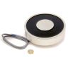152.4mm dia x 31.75mm thick Electromagnet with 2x 6mm Mounting Hole - 454kg Pull (12V DC / 7.8W)