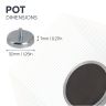 32mm dia x 7mm thick Ferrite Pot Magnet with M5 External Thread - 4.9kg Pull
