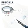 FerroFlex® 12.5mm Wide Ferrous Strip - 3M™ Self-Adhesive / Gloss White