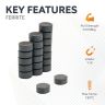 8mm dia x 4mm thick Y10 Ferrite Magnets - 0.048kg Pull