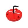 (Seconds) 100mm dia x 15mm thick Ferrite Limpet Pot Magnet c/w M6 threaded hole - 55kg Pull