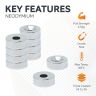 12mm dia x 4mm thick x 4.2mm c/sink Neodymium Magnet - 2.5kg Pull