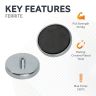 57mm dia x 10mm thick Ferrite Pot Magnet with M5 Internal Thread - 23.7kg Pull