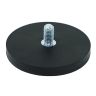 66mm dia x 8mm thick Rubber Coated POS Magnet c/w M8 x 15mm External Thread