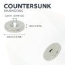 20mm dia Countersunk Magnets, Steel Discs & Screws Pack