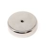 75mm dia x 18mm thick N42 Neodymium Pot Magnet with M8 Internal Thread - 200kg Pull