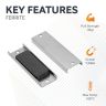 76 x 24 x 6.35mm thick (x 4mm hole) Ferrite Channel Magnet - 10kg Pull