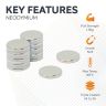15mm dia x 2mm thick N35 Neodymium Magnet - 1.8kg Pull