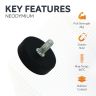 22mm dia x 6mm thick Rubber Coated POS Magnet c/w M4 x 10mm External Thread