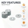 20mm dia x 3mm thick x 3.6mm c/s hole N42 Neodymium Magnet - 4.5kg Pull