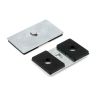 100 x 60 x 7mm thick Neodymium Magnetic Pad with Hook - 17.5kg Pull