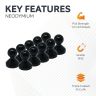 Medium Acrylic Push Pin Magnet (15mm dia x 21mm tall)