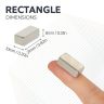10 x 8 x 21mm thick N42 Neodymium Magnet - 4.5kg Pull