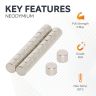5mm dia x 4mm thick N35 Neodymium Magnet - 0.66kg Pull