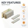 Adhesive 20 x 6 x 1.5mm thick N42 Neodymium Magnet - 1.6kg Pull