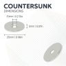 25mm dia Neodymium Pot Magnets, Steel Discs & Screws Pack