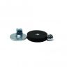 31mm dia x 6mm high Rubber Coated Magnet With 26mm Picture Hook - 5.7kg Pull