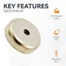 32mm dia x 8mm thick x 5.5mm c/sink N42 Neodymium Pot Magnet - 44kg Pull