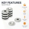 20mm dia x 5mm thick North & South Neodymium Countersunk Magnets & Screws Pack