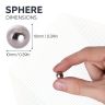 10mm dia N42 Neodymium Sphere Magnets - 1.4kg Pull